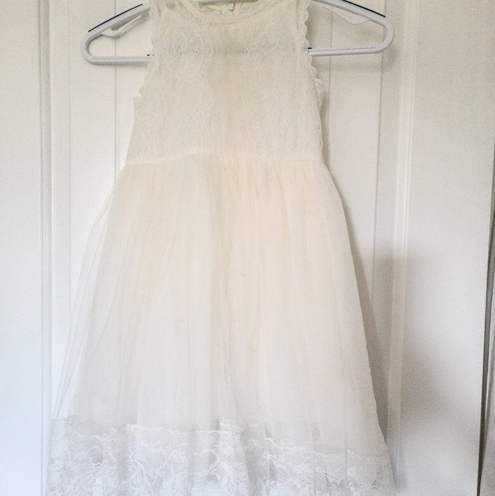 Handmade Ivory Flower Girl Dress